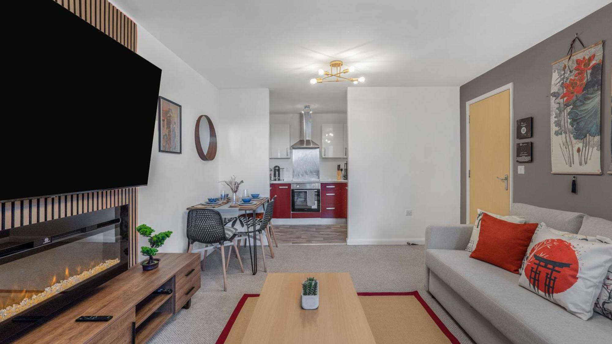 ברמינגהאם Japanese Suite 2Bed 2Bath, Free Park, Netfix, 75 Inch Tv, Games - City Centre- Maihom מראה חיצוני תמונה
